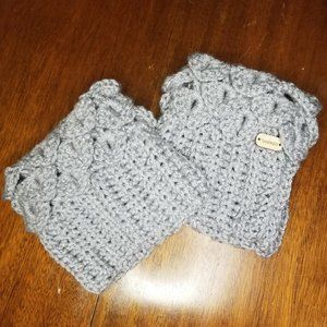 gray w/ silver sparkle Dragon Scale boot cuffs